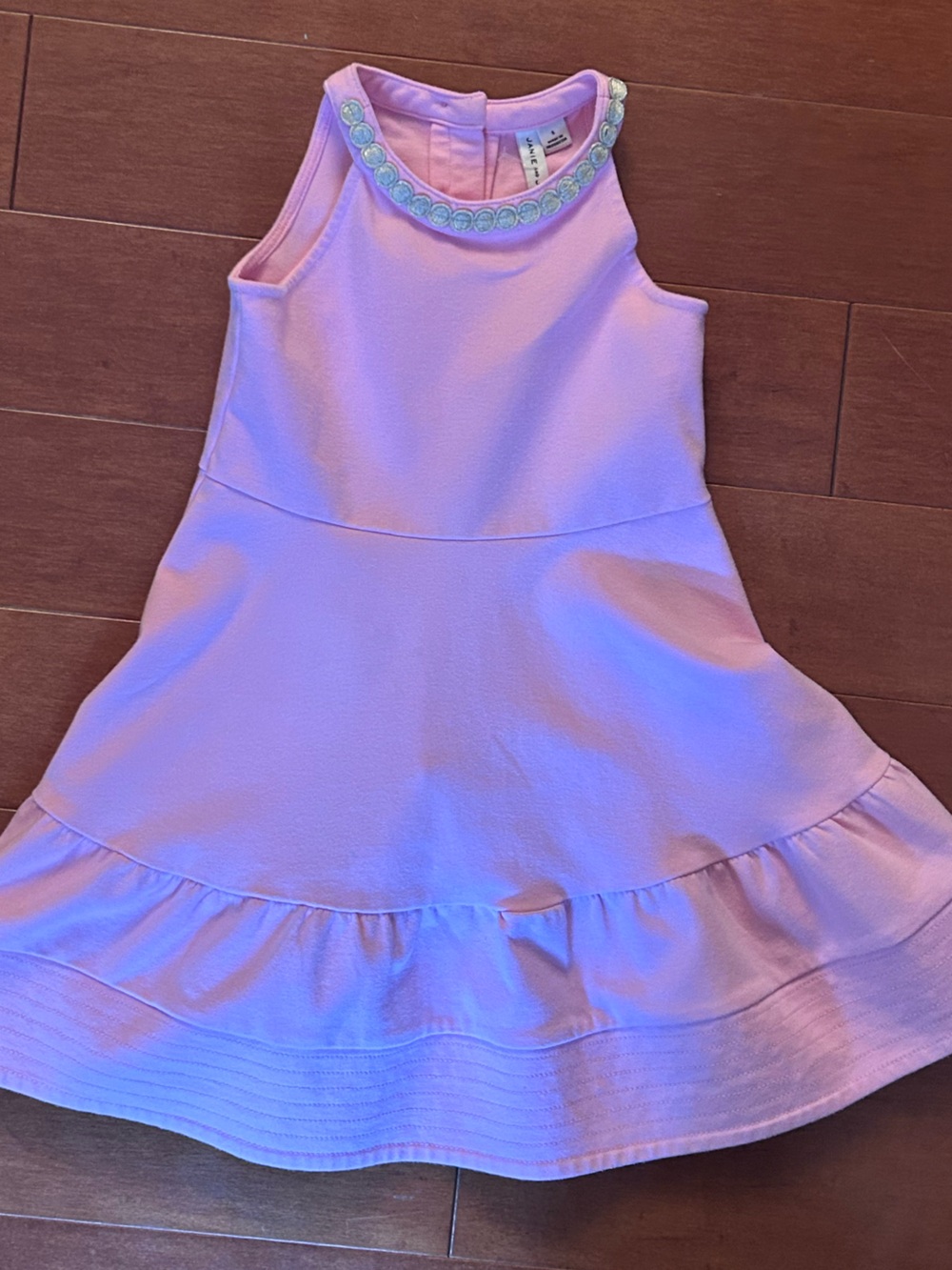 Janie and Jack Ruffle Hem Skirted Dress size says small 5t